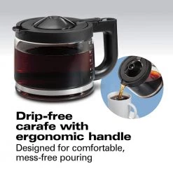 HAMILTON BEACH PROFESSIONAL 12-Cup Silver Programmable Drip Coffee Maker -Air Fryers shop silver hamilton beach professional drip coffee makers 49500 44 1000