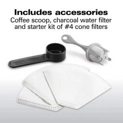 HAMILTON BEACH PROFESSIONAL 12-Cup Silver Programmable Drip Coffee Maker -Air Fryers shop silver hamilton beach professional drip coffee makers 49500 76 1000