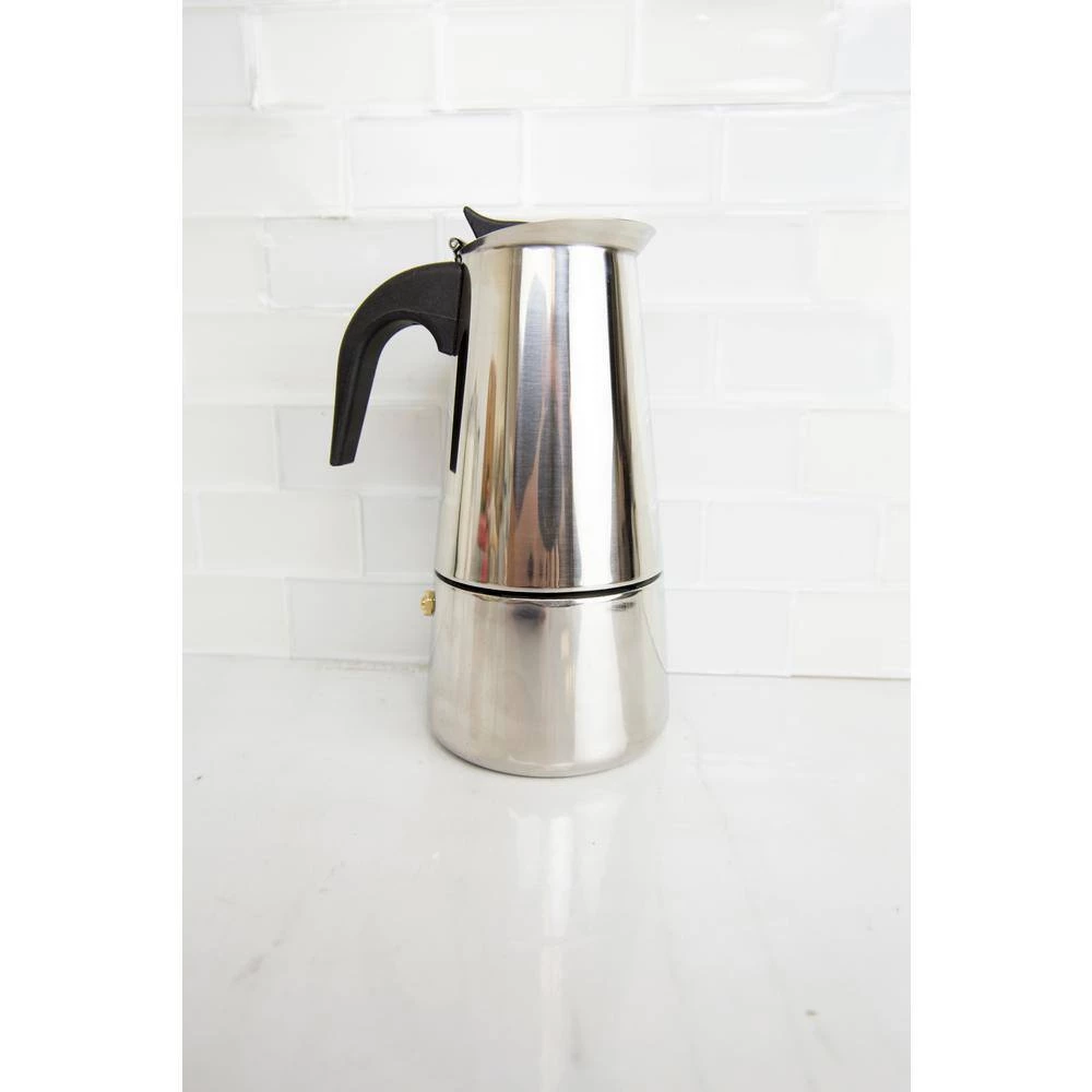 Home Basics 6-Cup Stainless Steel Stovetop Espresso Machine 8 Home Basics 6-Cup Stainless Steel Stovetop Espresso Machine - Image 6