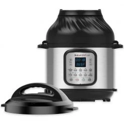 Instant Pot 8 Qt. Silver Duo Crisp Air Fryer with EPC Combo -Air Fryers shop silver instant pot air fryers 140 0021 01 66 1000