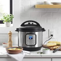 Instant Pot 8 Qt. Silver Duo Crisp Air Fryer with EPC Combo -Air Fryers shop silver instant pot air fryers 140 0021 01 a0 1000