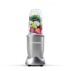 NutriBullet Pro 32 oz. Single Speed Silver Blender with 24 oz. Cup and Lids -Air Fryers shop silver nutribullet countertop blenders nb9 0901s c3 1000