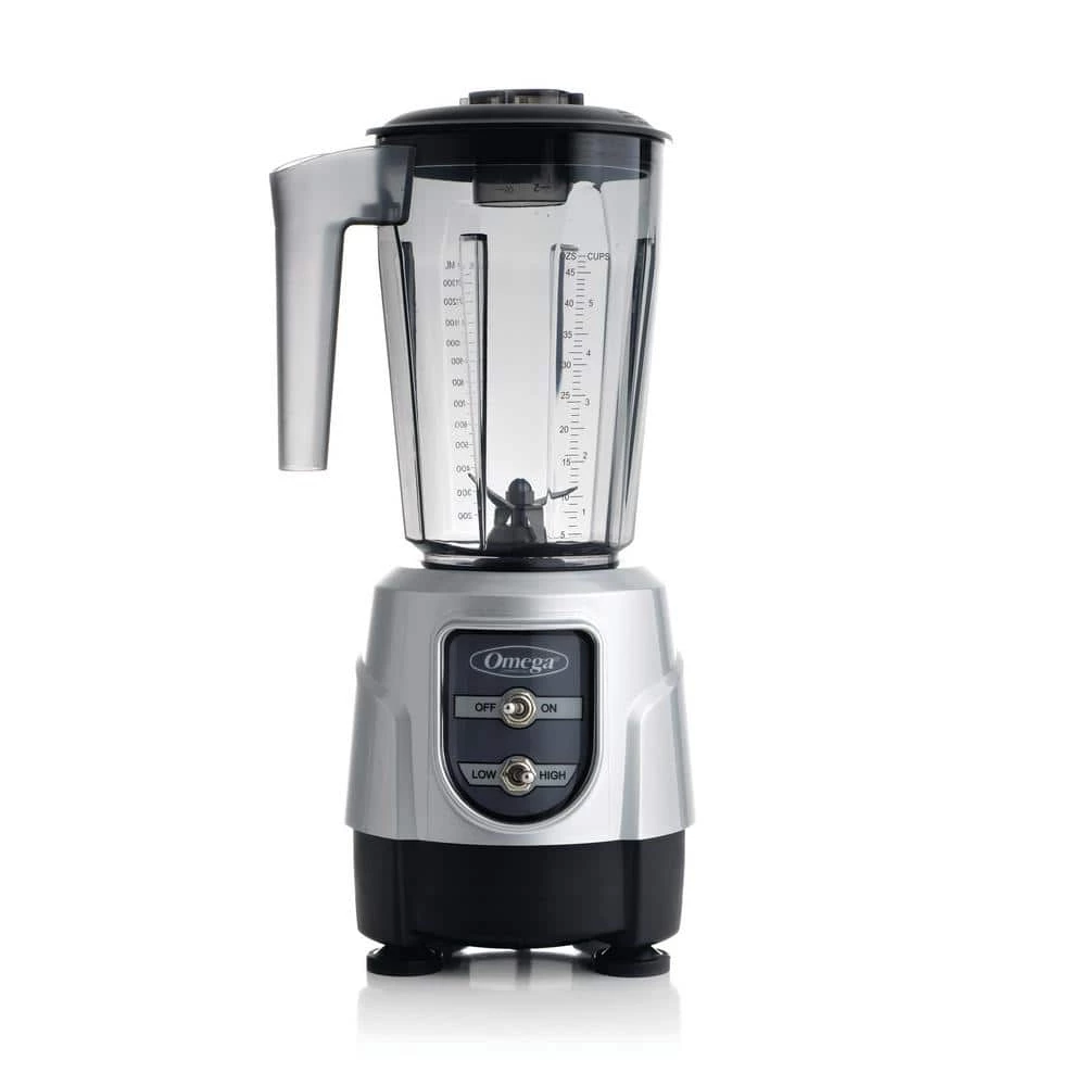 Omega 1 HP High/Low 48 oz. 2-Speed Silver Blender 3 Omega 1 HP High/Low 48 oz. 2-Speed Silver Blender