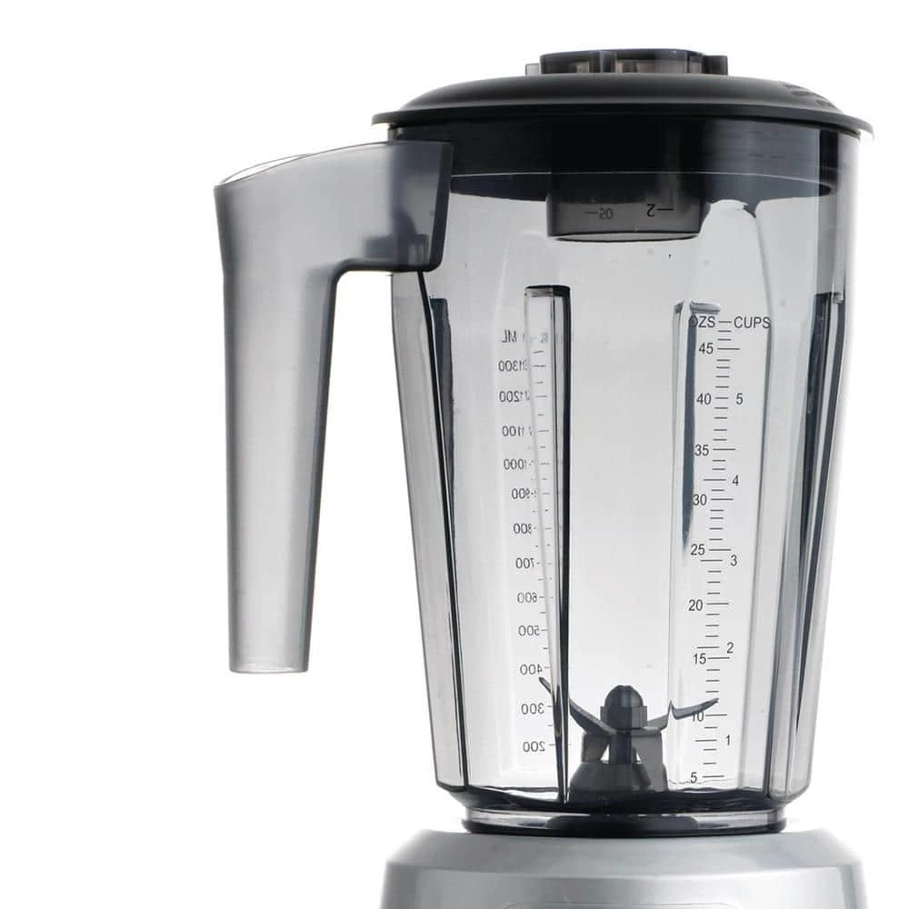 Omega 1 HP High/Low 48 oz. 2-Speed Silver Blender 4 Omega 1 HP High/Low 48 oz. 2-Speed Silver Blender - Image 2