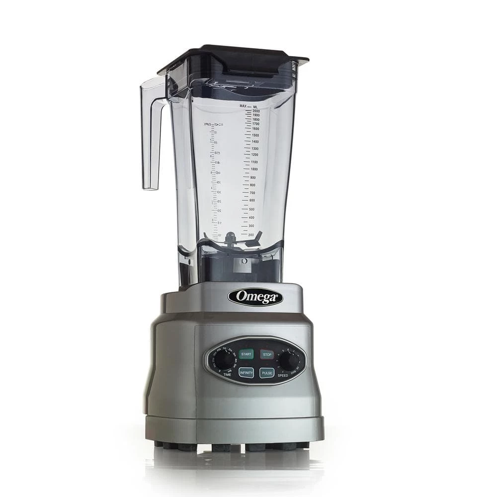 Omega 3 HP 64 oz. 11-Speed Silver Blender with Container Timer and Infinity Control 3 Omega 3 HP 64 oz. 11-Speed Silver Blender with Container Timer and Infinity Control