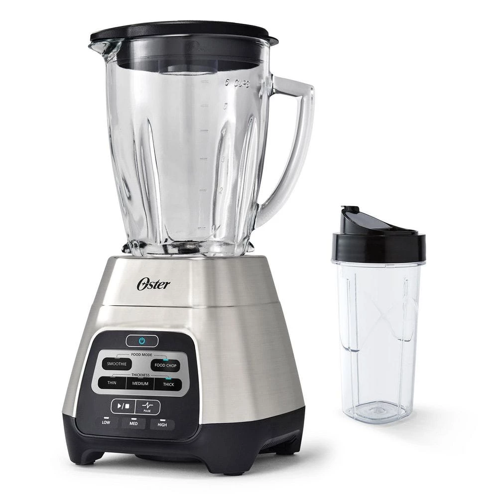 Oster Master Serie 48 oz. 3-Speed 800-Watt 6-Cup Blender with Glass Jar and Blend-N-Go Cup 3 Oster Master Serie 48 oz. 3-Speed 800-Watt 6-Cup Blender with Glass Jar and Blend-N-Go Cup