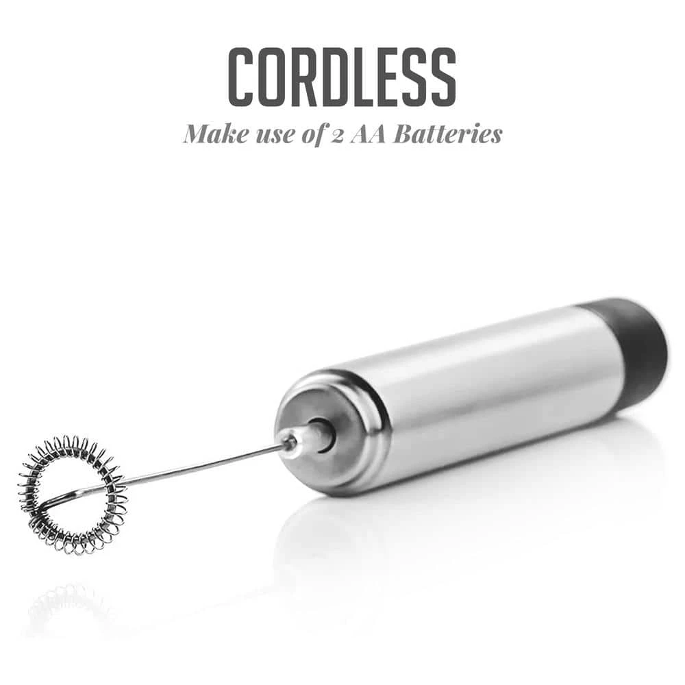 OVENTE Stainless Steel Milk Frother, Coffee Mixer Wand, Silver (FRS1020B) 6 OVENTE Stainless Steel Milk Frother, Coffee Mixer Wand, Silver (FRS1020B) - Image 4