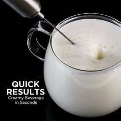 OVENTE Stainless Steel Milk Frother, Coffee Mixer Wand, Silver (FRS1020B) 17 OVENTE Stainless Steel Milk Frother, Coffee Mixer Wand, Silver (FRS1020B) -Air Fryers shop silver ovente milk frothers frs1020b 31 1000