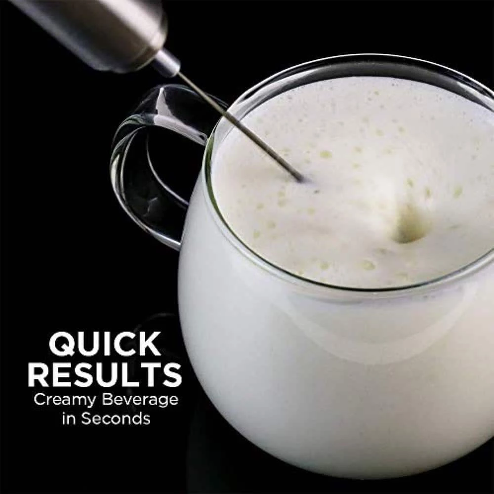 OVENTE Stainless Steel Milk Frother, Coffee Mixer Wand, Silver (FRS1020B) 10 OVENTE Stainless Steel Milk Frother, Coffee Mixer Wand, Silver (FRS1020B) - Image 8