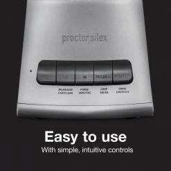 Proctor Silex 52 oz. 4-Speed Silver Countertop Blender 14 Proctor Silex 52 oz. 4-Speed Silver Countertop Blender -Air Fryers shop silver proctor silex countertop blenders 53560 1f 1000