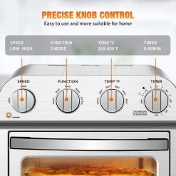 ROOMTEC 14 qt. Stainless Steel Air Fryer with Rotisserie -Air Fryers shop silver roomtec air fryers gto10a fa 1000