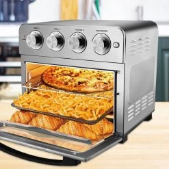 ROOMTEC 24.5 qt. Stainless Steel Silver Air Fryer with Toaster 10 ROOMTEC 24.5 qt. Stainless Steel Silver Air Fryer with Toaster -Air Fryers shop silver roomtec air fryers gto23 4f 1000