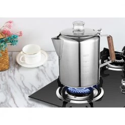TOPS 2-12 Cup Stainless Steel Percolator -Air Fryers shop silver tops percolators 55705 31 1000