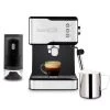 Unbranded 1- Cup 20 Bar Silver Stainless Steel Espresso Machine and Cappuccino Machine With Removable Foam Spout