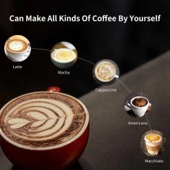 Unbranded 1- Cup 20 Bar Silver Stainless Steel Espresso Machine and Cappuccino Machine With Removable Foam Spout 19 Unbranded 1- Cup 20 Bar Silver Stainless Steel Espresso Machine and Cappuccino Machine With Removable Foam Spout -Air Fryers shop silver unbranded espresso machines gm h 804 fa 1000