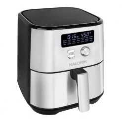 KALORIK MAXX 7 qt. Black and SS Digital Air Fryer -Air Fryers shop stainless steel and black kalorik air fryers ft 50878 bkss 44 1000