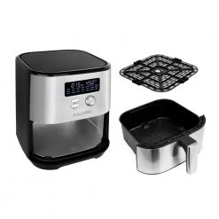 KALORIK MAXX 7 qt. Black and SS Digital Air Fryer -Air Fryers shop stainless steel and black kalorik air fryers ft 50878 bkss 4f 1000