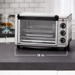 BLACK+DECKER Crisp 'N Bake 1500 W 6-Slice Stainless Steel Toaster Oven 12 BLACK+DECKER Crisp 'N Bake 1500 W 6-Slice Stainless Steel Toaster Oven -Air Fryers shop stainless steel black decker air fryers to3215ss 66 1000