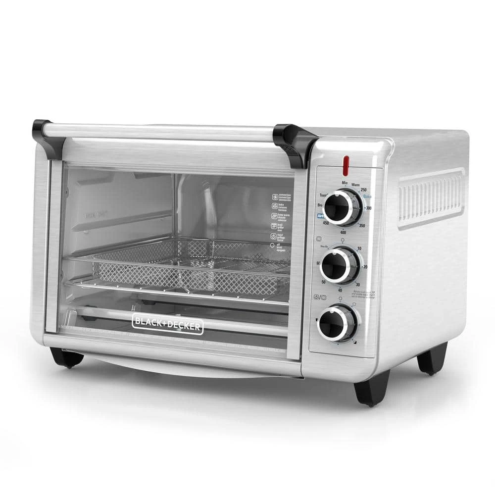 BLACK+DECKER Crisp 'N Bake 1500 W 6-Slice Stainless Steel Toaster Oven 6 BLACK+DECKER Crisp 'N Bake 1500 W 6-Slice Stainless Steel Toaster Oven - Image 4