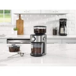 Mr. Coffee 18 Cup 144 oz. Stainless Steel Cafe Grind Automatic Burr Coffee Grinder -Air Fryers shop stainless steel black mr coffee coffee grinders 2141813 4f 1000