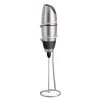 BonJour Battery-Powered Black Stainless Steel Milk Frother with Chrome Stand -Air Fryers shop stainless steel bonjour milk frothers 53776 64 1000