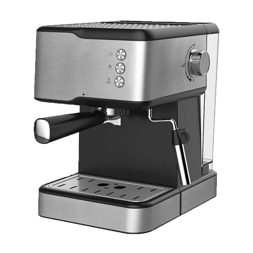 Boyel Living 2 Cup Stainless Steel Espresso Machine Coffee Maker with Milk Frother Steam Wand and 1.5L Water Tank for Home Barista 3 Boyel Living 2 Cup Stainless Steel Espresso Machine Coffee Maker with Milk Frother Steam Wand and 1.5L Water Tank for Home Barista