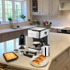 Boyel Living 2 Cup Stainless Steel Espresso Machine Coffee Maker with Milk Frother Steam Wand and 1.5L Water Tank for Home Barista 21 Boyel Living 2 Cup Stainless Steel Espresso Machine Coffee Maker with Milk Frother Steam Wand and 1.5L Water Tank for Home Barista -Air Fryers shop stainless steel boyel living espresso machines bl gcf20c c3 1000