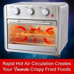 Brentwood 1700w 24 qt. Stainless Steel Convection Air Fryer Toaster Oven -Air Fryers shop stainless steel brentwood air fryers 985116289m 4f 1000