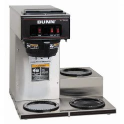 Bunn VP17-3 3L 12-Cup Commercial Coffee Maker, 3 Lower Warmers, 13300.0003