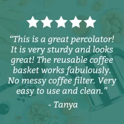 Farberware 8-Cup Stainless Steel Percolator -Air Fryers shop stainless steel farberware percolators 50124 fa 1000