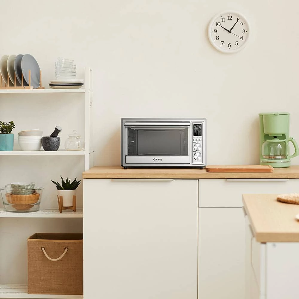 Galanz 1.1 cu. ft. 1800-Watt 6-Slice Stainless Steel Toaster Oven with Convection, Air Fryer and Rotisserie 6 Galanz 1.1 cu. ft. 1800-Watt 6-Slice Stainless Steel Toaster Oven with Convection, Air Fryer and Rotisserie - Image 4