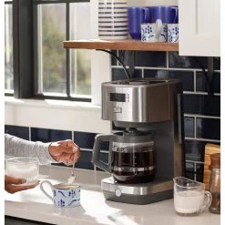 GE Stainless Steel Drip Coffee Maker with 12 Cup Glass Carafe -Air Fryers shop stainless steel ge drip coffee makers g7cdaasspss 31 1000