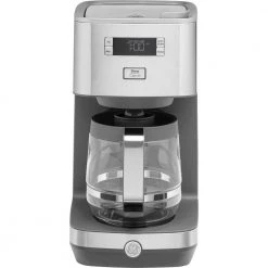 GE Stainless Steel Drip Coffee Maker with 12 Cup Glass Carafe