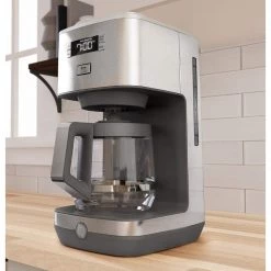 GE Stainless Steel Drip Coffee Maker with 12 Cup Glass Carafe -Air Fryers shop stainless steel ge drip coffee makers g7cdaasspss d4 1000