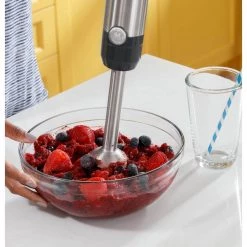 GE 2-Speed Stainless Steel Immersion Hand Blender with Whisk, Blending, and Chopping Jar Attachments 20 GE 2-Speed Stainless Steel Immersion Hand Blender with Whisk, Blending, and Chopping Jar Attachments -Air Fryers shop stainless steel ge immersion blenders g8h1aasspss a0 1000