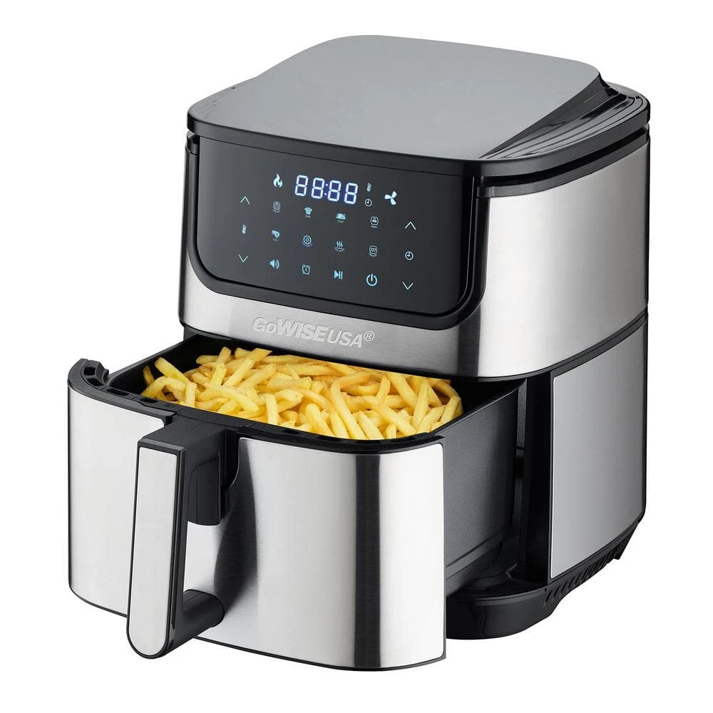GoWISE USA Max Steel XL 7 qt. Stainless Steel Air Fryer and Dehydrator 4 GoWISE USA Max Steel XL 7 qt. Stainless Steel Air Fryer and Dehydrator - Image 2