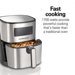 Hamilton Beach 5 Qt. Stainless Steel Digital Air Fryer with Nonstick Basket 17 Hamilton Beach 5 Qt. Stainless Steel Digital Air Fryer with Nonstick Basket -Air Fryers shop stainless steel hamilton beach air fryers 35075 31 1000