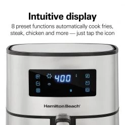 Hamilton Beach 5 Qt. Stainless Steel Digital Air Fryer with Nonstick Basket 14 Hamilton Beach 5 Qt. Stainless Steel Digital Air Fryer with Nonstick Basket -Air Fryers shop stainless steel hamilton beach air fryers 35075 44 1000