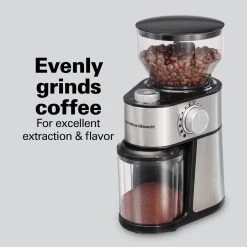 Hamilton Beach 16 oz Stainless Steel Burr Coffee Grinder 17 Hamilton Beach 16 oz Stainless Steel Burr Coffee Grinder -Air Fryers shop stainless steel hamilton beach coffee grinders 80385 1f 1000