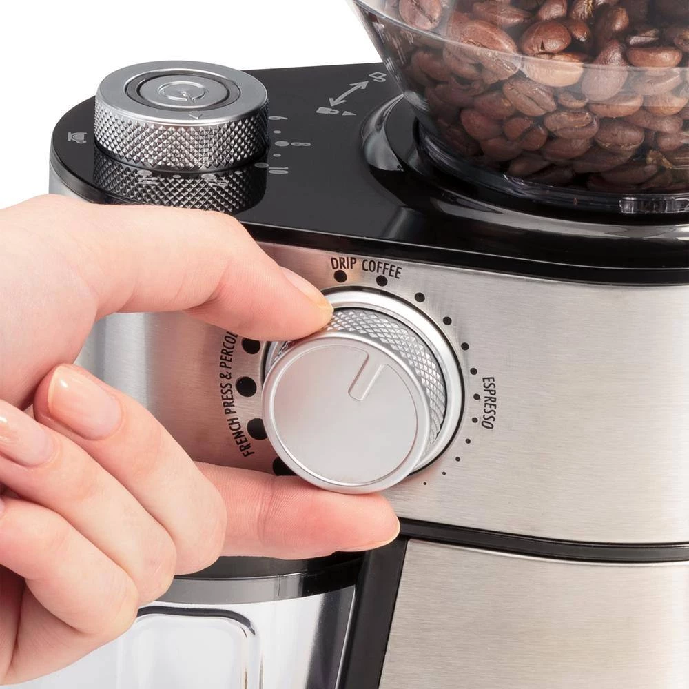Hamilton Beach 16 oz Stainless Steel Burr Coffee Grinder 7 Hamilton Beach 16 oz Stainless Steel Burr Coffee Grinder - Image 5