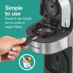 Hamilton Beach The Scoop 1-Cup Stainless Steel Drip Coffee Maker with Removable Reservoir -Air Fryers shop stainless steel hamilton beach drip coffee makers 49987 1f 1000