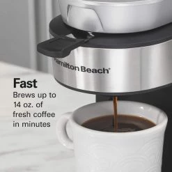 Hamilton Beach The Scoop 1-Cup Stainless Steel Drip Coffee Maker with Removable Reservoir -Air Fryers shop stainless steel hamilton beach drip coffee makers 49987 44 1000
