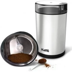 Kaffe Electric Coffee Grinder - Stainless Steel - 3 oz. Capacity with Easy On/Off Button Cleaning Brush Included -Air Fryers shop stainless steel kaffe coffee grinders kf2020 1f 1000