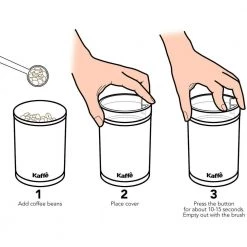 Kaffe Electric Coffee Grinder - Stainless Steel - 3 oz. Capacity with Easy On/Off Button Cleaning Brush Included -Air Fryers shop stainless steel kaffe coffee grinders kf2020 76 1000