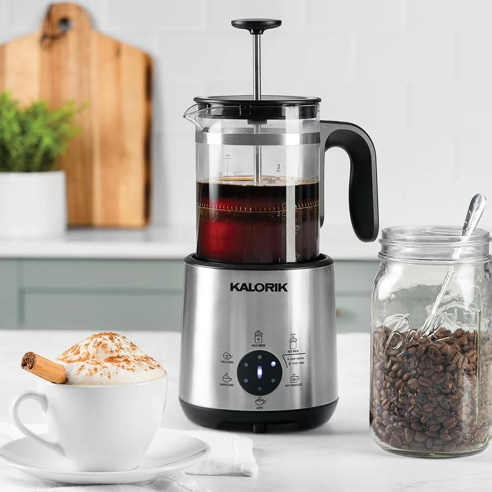 KALORIK Bartista 3-Cup Stainless Steel Electric French Press Coffee Maker 10 KALORIK Bartista 3-Cup Stainless Steel Electric French Press Coffee Maker - Image 8