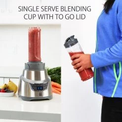 KENMORE Elite 64 oz. 5-Speed Stainless Steel Blender with 20 oz. Single-Serve Blending Cup -Air Fryers shop stainless steel kenmore countertop blenders kkeb1 3hss 44 1000