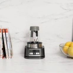 NINJA Foodi Smoothie Bowl Maker, 24 oz. Blender 2 Speeds Stainless Steel Auto iQ (SS100) -Air Fryers shop stainless steel ninja countertop blenders ss100 1d 1000