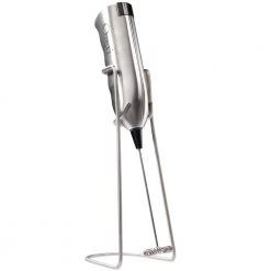 Ozeri Deluxe Stainless Steel Handheld Milk Frother with Stand and 4 Attachments -Air Fryers shop stainless steel ozeri milk frothers ozmf1 66 1000