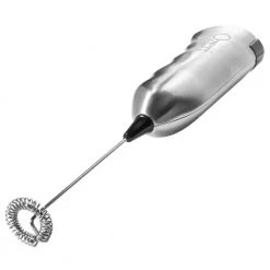 Ozeri Deluxe Stainless Steel Handheld Milk Frother with Stand and 4 Attachments -Air Fryers shop stainless steel ozeri milk frothers ozmf1 fa 1000