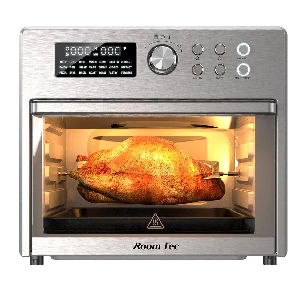 ROOMTEC 26 qt. Stainless Steel Air Fryer Toaster Oven Combo, 21-in-1 Large Countertop Convection Ovens with 9 Accessories 3 ROOMTEC 26 qt. Stainless Steel Air Fryer Toaster Oven Combo, 21-in-1 Large Countertop Convection Ovens with 9 Accessories